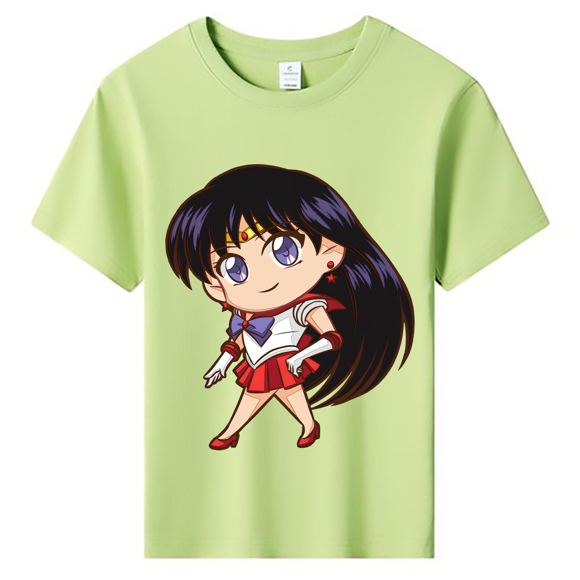 （画像用） 美少女戦士セーラームーン 火野レイ ひの レイ Sailor Moon Hino Rei （セーラーマーズ,Sailor Mars） 綿100％キッズTシャツ（フロントプリント）